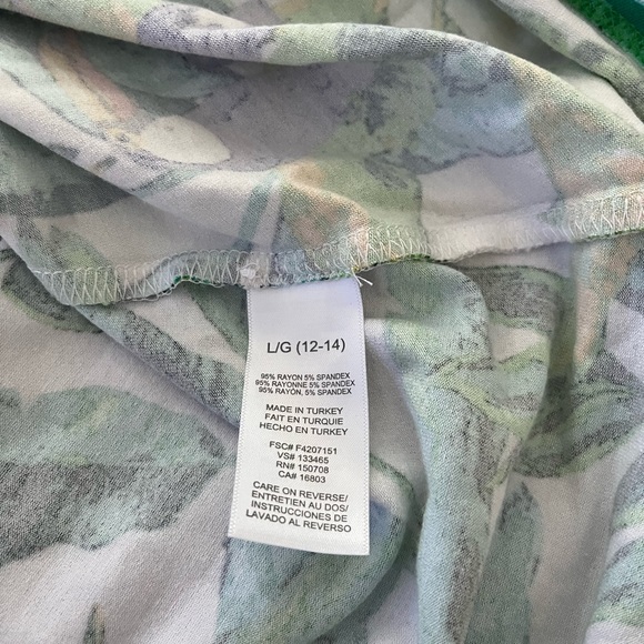 Rainforest Pattern Plus Size Dress, Size 12-14 - Picture 8 of 8